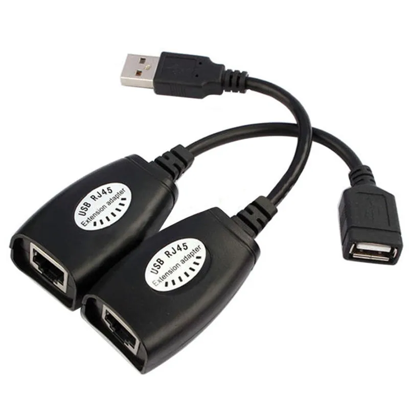 

Ethernet Extender USB Extension RJ45 Cable LAN Adapter Over Repeater Set