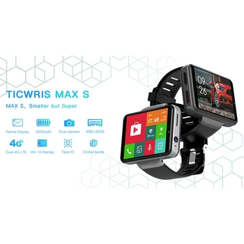 

TICWRIS MAX S Smart Watch 2.4 Inch IP67 Waterproof 3+32G Face Unlock Dual Camera 4G Sports Smart Watch