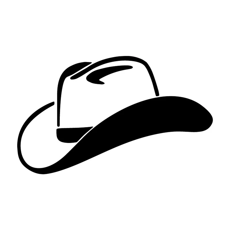 

16.8X10.1CM Cowboy Hat Funny Cartoon Car Sticker Window Decoration Vinyl Decals C25-1340
