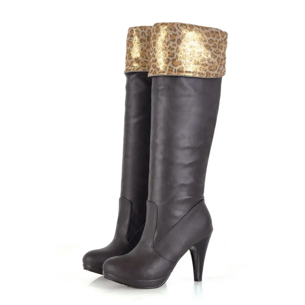 SARAIRIS Plus Size 43 Spike High Heels Solid Elegant Shoes Woman Boots Female Fashion Over The Knee Boots Women Shoes