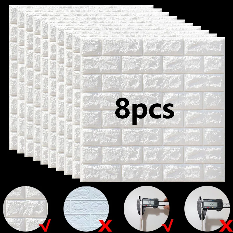 3d Wall Stickers Imitation Brick Bedroom Decor Waterproof Selfadhesive