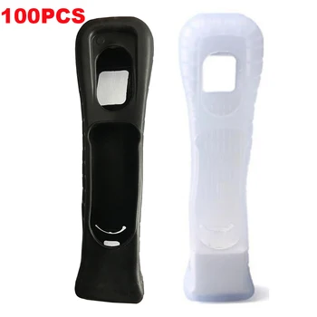 

100PCS Silicone case for wii remote Soft Cover Skin Protective Sleeve long Can Hold Motion Plus For Nintend Wii Remote Contoller