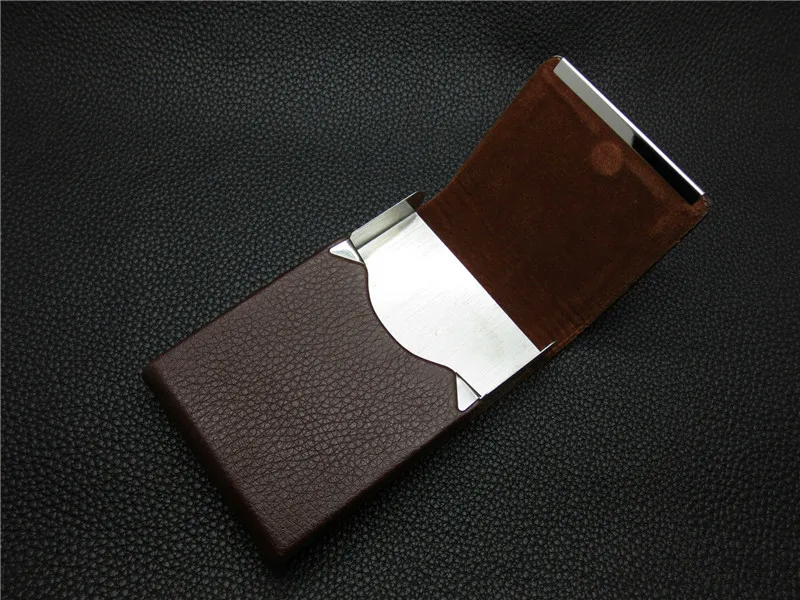 Портативный чехол для сигарет Магнитный карт из ПУ и нержавеющей стали коробка