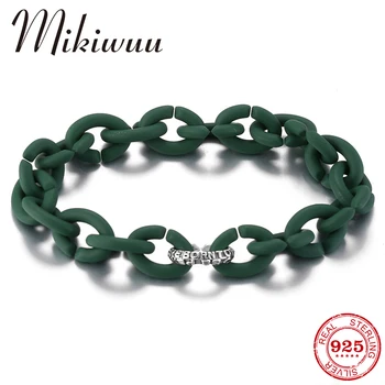 

Women Bracelets Men Sea Green Hard Rubber Bracelet you were born to be real letter Charm Jewelry for Women accessories