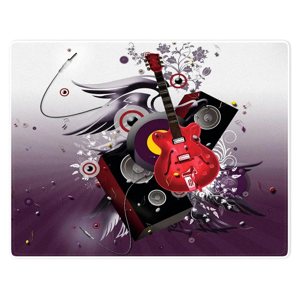 HommomH Blanket Soft Comfort lightweight well made Nap Sofa Bed Travel Warm Plush Throw Red Guitar Stereo Floral