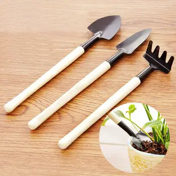 

3Pcs Mini Shovel Survival Spade Garden Supplies Creative Portable Plant Small Rake Beach Soil Scoop Growing Decor Gardening Tool