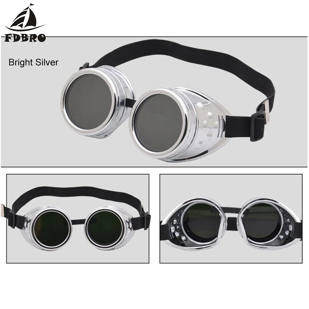 FDBRO новые винтажные паровые Косплей Lunette готические уличные очки унисекс модные солнцезащитные очки сварочные панк-очки