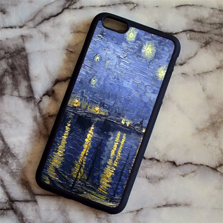 Серый KETAOTAO Vincent Van Gogh Notte Stellata чехол для телефона s для iPhone 4S 5C SE 5 5S 6 6S 7 8 Plus X чехол из мягкого ТПУ резины силикона - Цвет: Серый