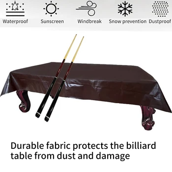 

Snooker Accessories Dustproof Waterproof Solid Heavy Duty PU Leather Billiard Table Cover Universal Protective Case Full Wrap