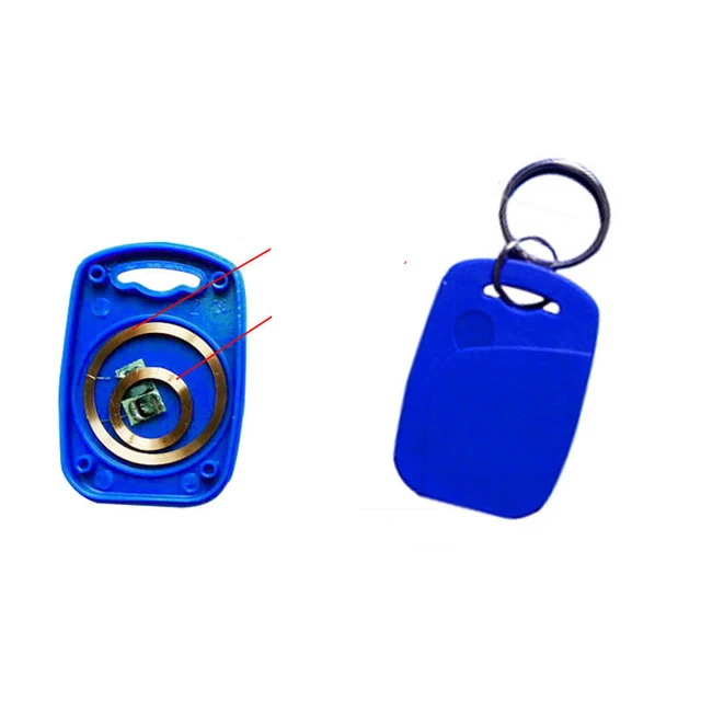 125KHz T5577 RFID 13.56MHZ UID 2 in 1 Changeable S50 1K NFC IC+ID Rewritable Composite Key Tags Keyfob Token Ring Keychain Card 2