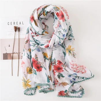 

Scarf female luxury summer new fringed cotton and linen scarf платок long dual-use air conditioning gauze beach towel sun shawl