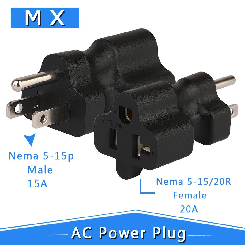 5-15P to 5-15R 15 Amp Бытовая вилка переменного тока к адаптеру питания 20 T
