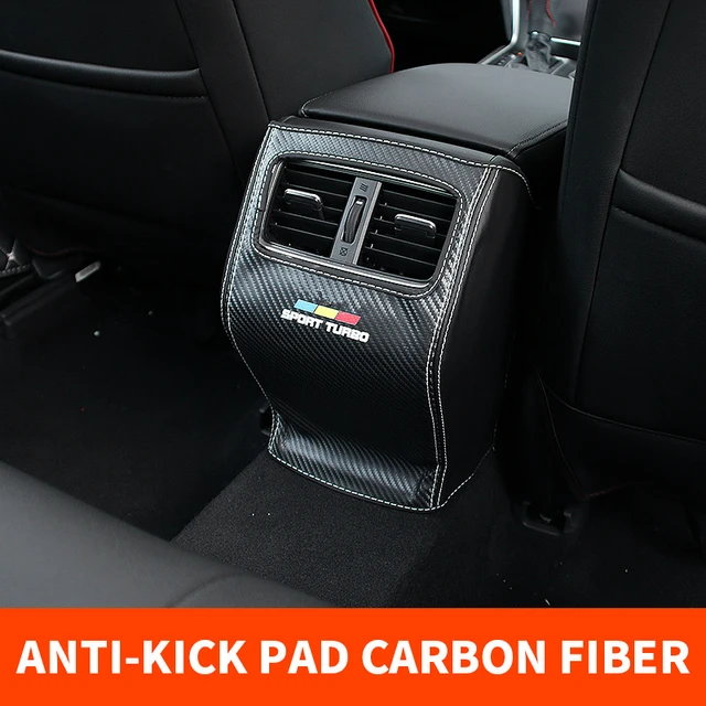 For Honda Accord 2018 2019 2020 2021 Car Armrest Pad Cover Center Console Armrest Box Storage Protection PU Cushion Accessories Back Carbon fiber