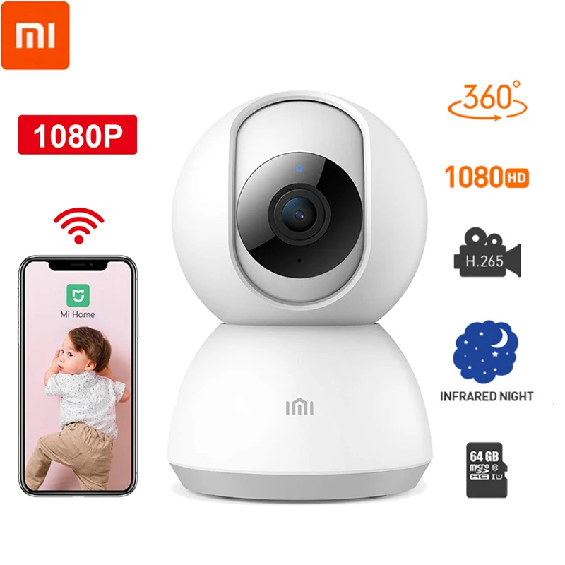 Kopen Originele Xiao Mi Mi Jia 360 Graden Nacht Versie Ip Smart Camera Wifi Babyfoon Voice Monitor Webcam Camera Video voor Mi Thuis