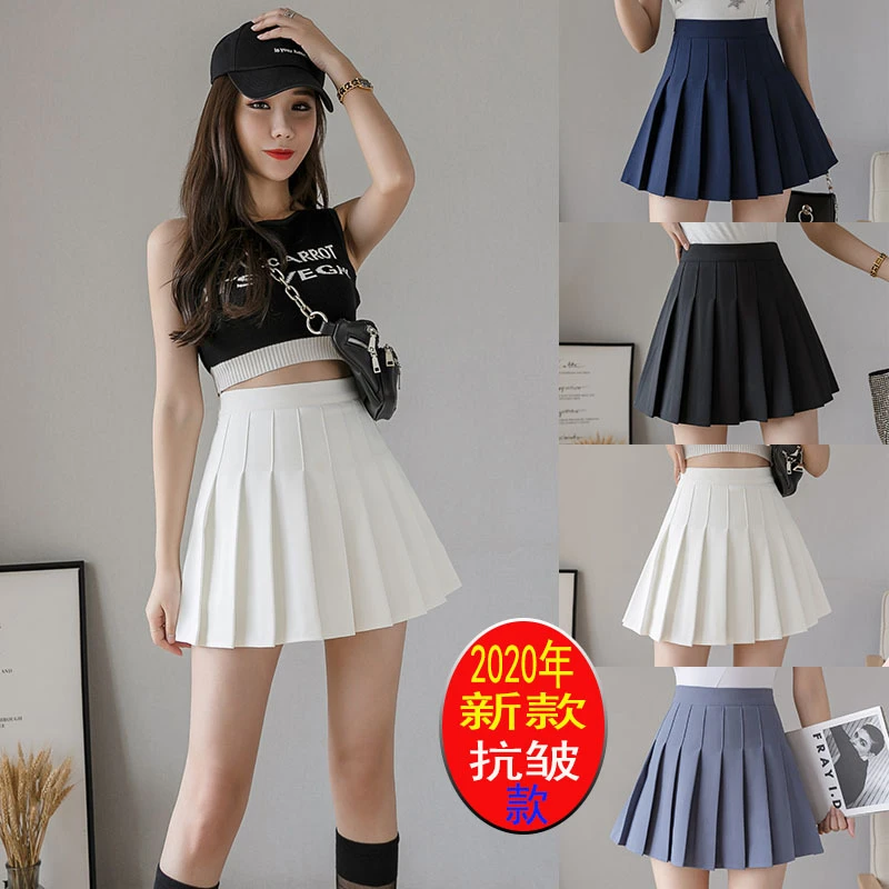 抗しわプリーツスカート女性の夏韓国秋冬白アンチ黒ラインスカート高校生 Aliexpress Women S Clothing
