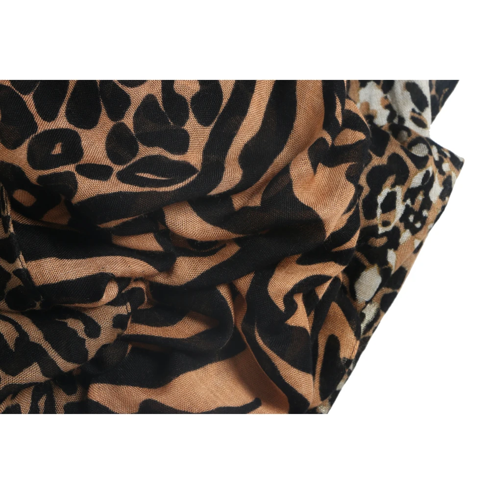 2019 Новый осень зима леди NeckScarf Для женщин Мягкий Леопардовый принт шейный платок