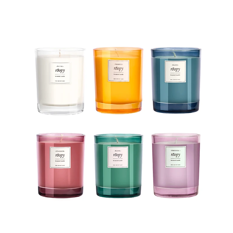 Birthday Party Candles Aromatherapy Glass Jar Soy Wax Scented Stand White Candele Profumate Home Decoration EA60LZ | Дом и сад