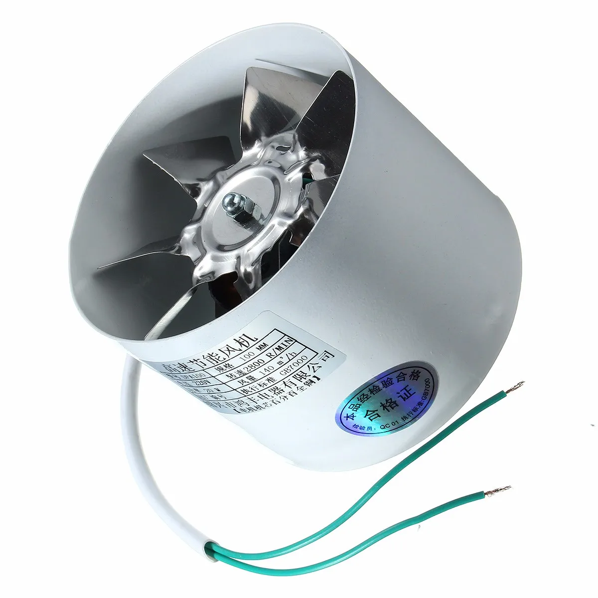 2800R/мин вентилятор канальный вытяжной вентилятор металлический 220V 20 Вт 4 дюймов Встроенный воздуховод выхлопной вентиляционный канал комплектующие для потолочного вентилятора