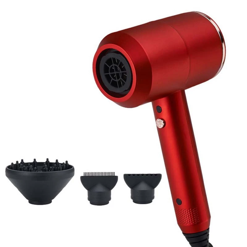 

Eu Plug Red Negative Ionic Hair Dryer 3-In-1 Multifunctional Styling Tools Hairdryer Hair Blow Dryer Fast Straight Hot Air Style