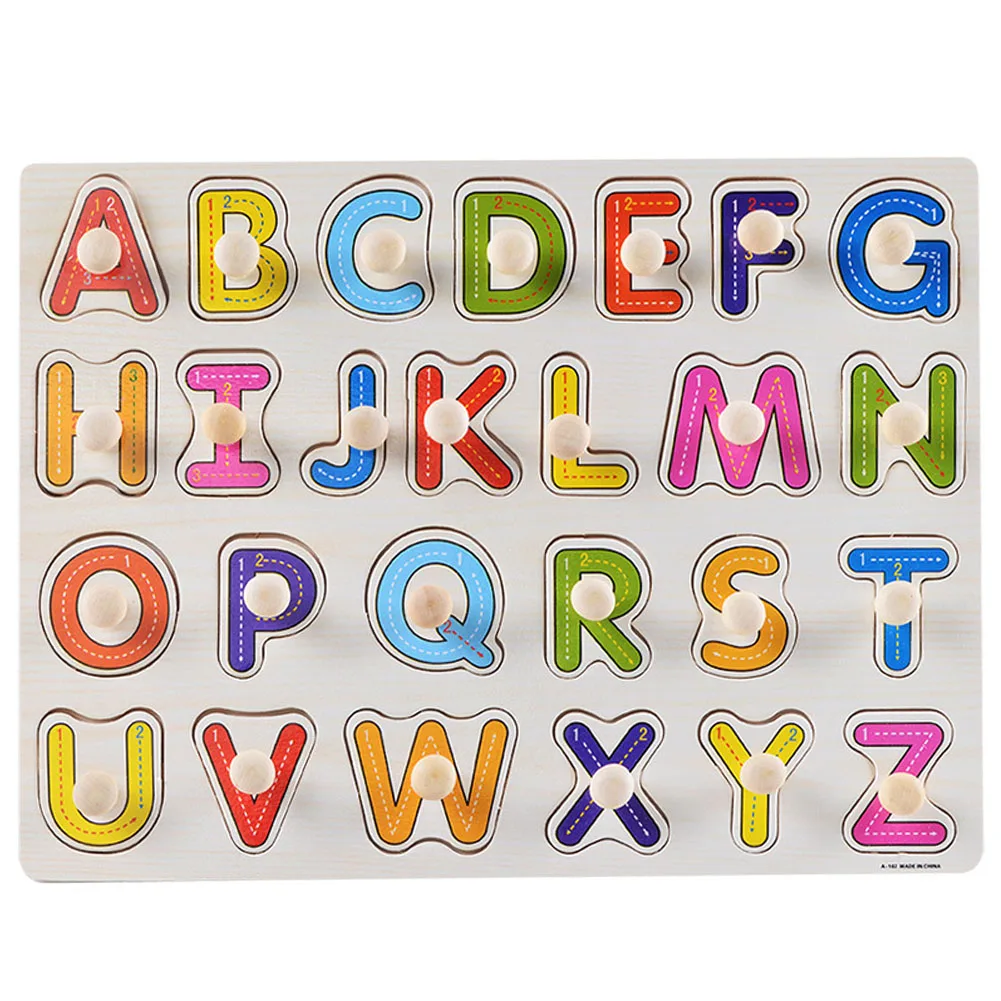 Letter Children Educational Toy Fun Brain Teaser Gift Baby Number Cartoon Wooden Hand Grab Board Vehicle Preschool Enlightenment