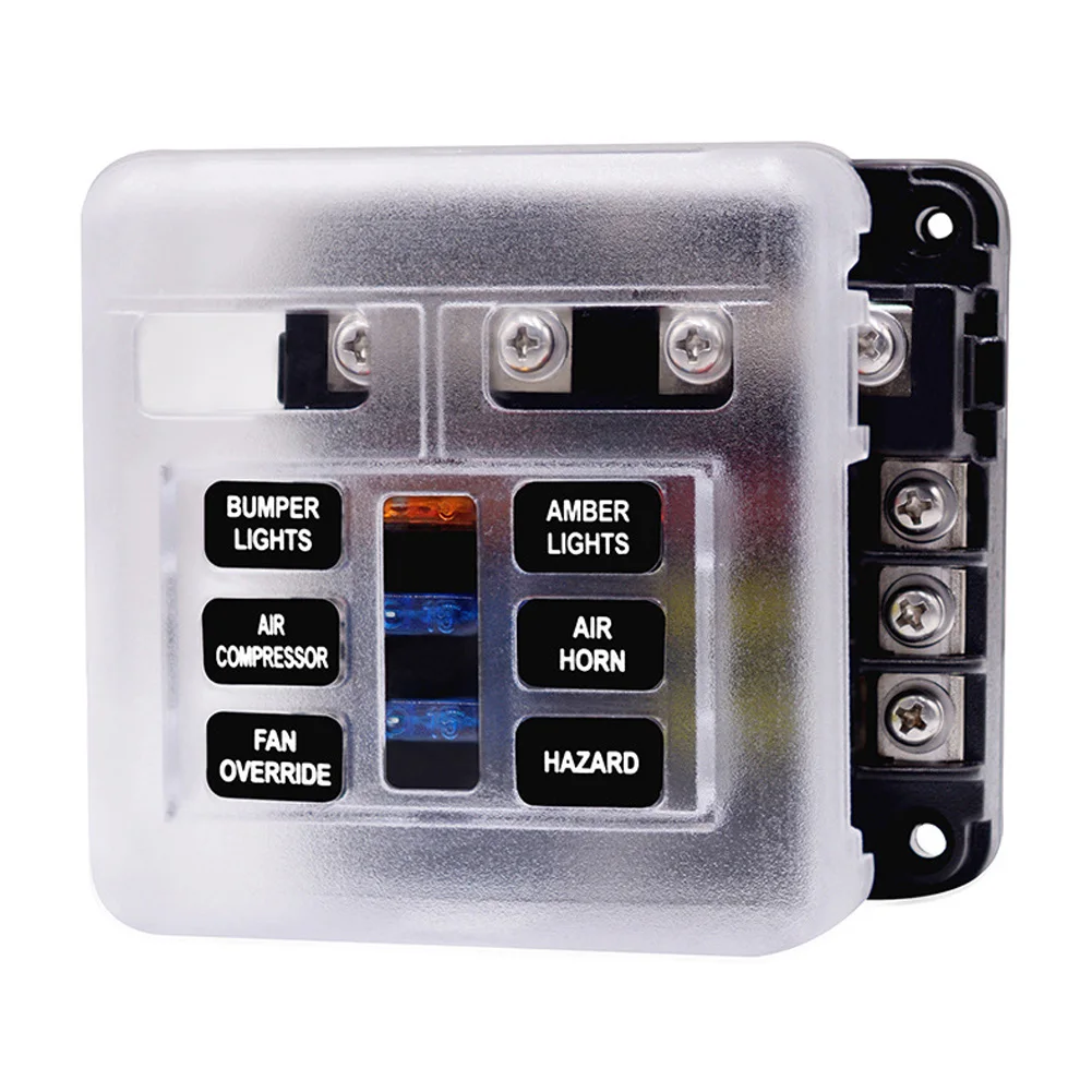 6 Way Fuse Kotak Dengan Penutup Untuk Auto Mobil Perahu Tahan Air Fuse Menunjukkan Led Kendaraan Kapal Plug Merah Blade Kotak Pemegang Block Fuse Sekering Aliexpress