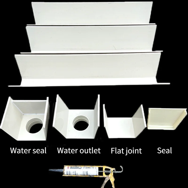 PVC eave water gutter U-shaped eave rain gutter drainage system Gutter rain