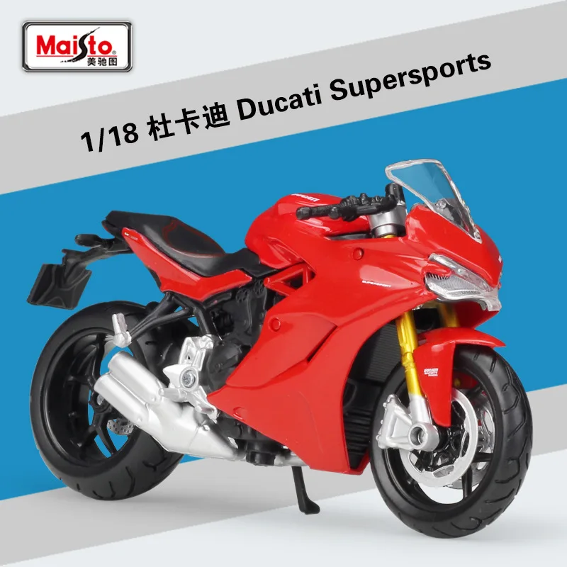 Maisto NEW 1:18 Ducati Supersports Alloy Diecast Motorcycle Model Workable Shork-Absorber Toy For Children Gifts Toy Collection