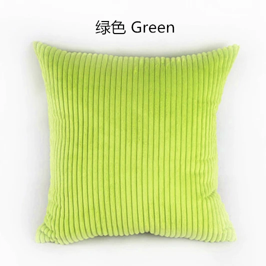 Stripe Green В полоску и клетку; мягкий чехол Мягкий Подушка полиэстер вельвет, плисовые, однотонный цвет, подушка в виде елки Чехол диван, домашний декор 30 35, 40 x40 45 50 изготовленный на заказ - Цвет: Stripe Green