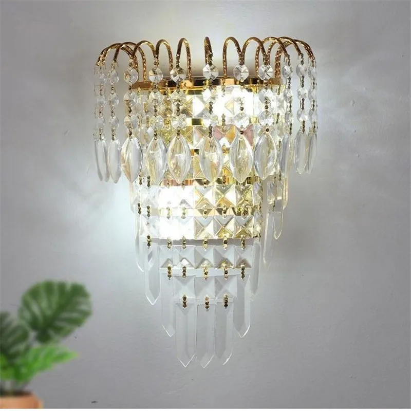 

Crystal Wall Lamp Bedroom Wall Lamp liLivingroom Wal Light Luxury Home Indoor