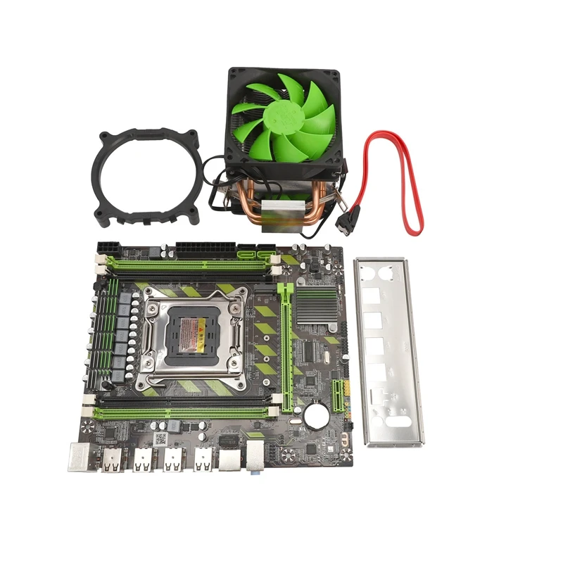 X79 LGA2011 Motherboard SATA3.0 2.0 USB2.0 DDR3 1866MHz Dual Channel Mainboard for Xeon/Core CPU with Cooler Fan | Компьютеры и офис