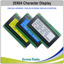 Inglês/japonês/russo/europeu 204 20x4 2004 caracteres lcd módulo display tela lcm com luz de fundo led