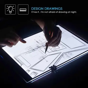 

A4 Digital Graphics Copy Board A4 Stepless Dimming 3 Level LED Drawing Tablet USB Light Painting Writing Art Pad Kids Gift