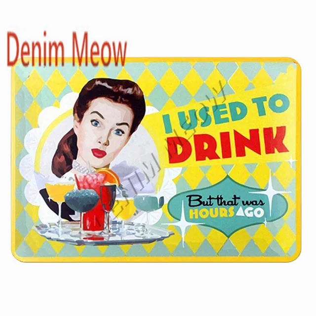 Vintage Ladys Metal Plate Kitchen Sexy Girl Farmhouse Home Decor Cooking Coffee Retro Tin Sign Beer Time Wall Art Stickers Wy135 Plaques Signs Aliexpress