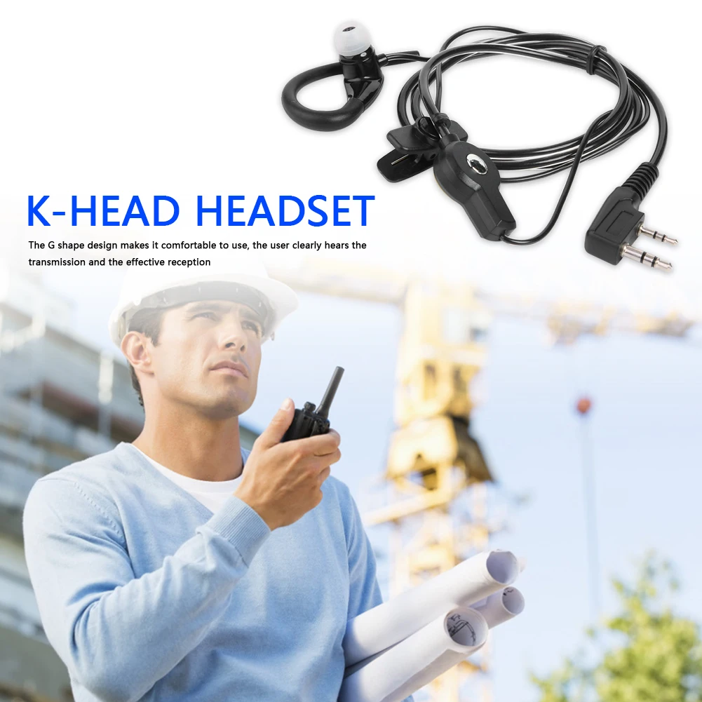 Проводная гарнитура K Plug для Walkie Talkie наушники двухсторонние радио Baofeng Kenwood TYT Hytera