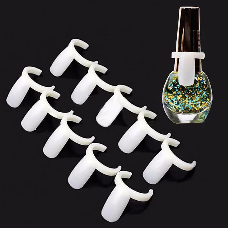 Description Picture 4 of item100Pieces/lot Nail Polish UV Gel Color Swatch Pops Display Card Natural Nail Art Ring Style Nail Chart Tips Full Nails