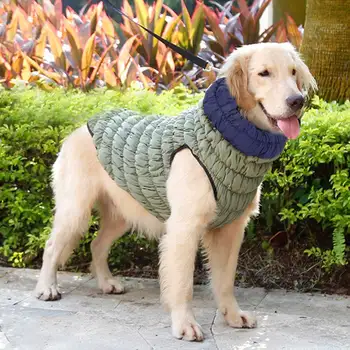 

Soft Solid Pullover With Harness Hole Cozy Outdoor Walking Fashion Windproof Pet Jacket Double Sided Dog Clothes Winter Warm