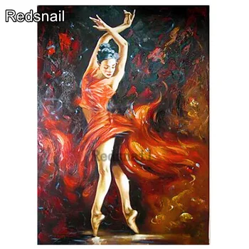 

needlework diamond painting Ballet dancing girl Full square round diamond rhinestones diamond embroidery cross stitch art TT1714