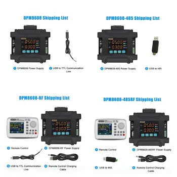 

DPM8608 Programmable Remote Control Power Supply Communication Constant Voltage Current DC-DC Step-down 0-60V 0-8A R9UF