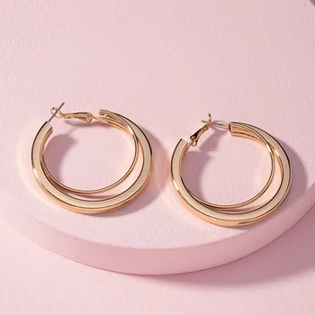 

Cool Cool GIRL'S Ear Ring Retro Normcore Style Metal Earrings Minimalist Doctrine Ear Rings Earr