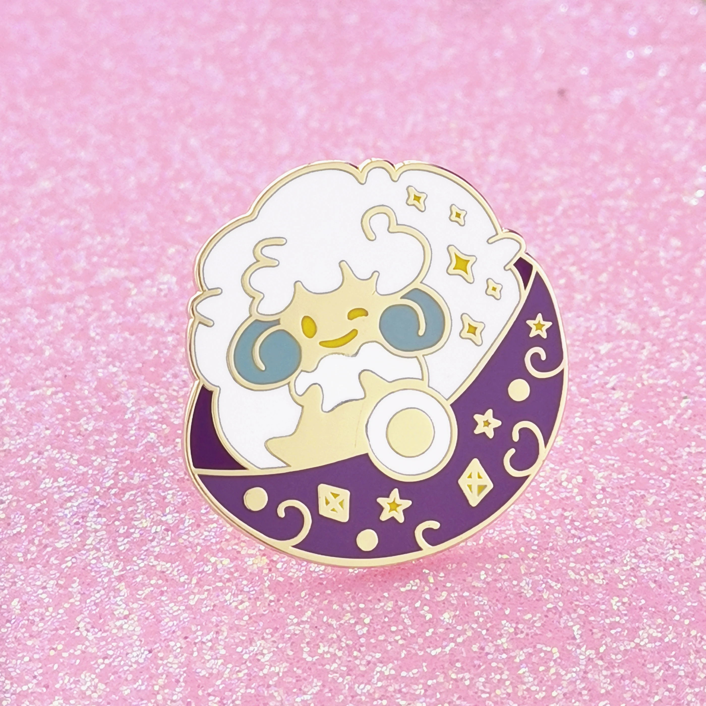 Милый Wooloo твердым эмалиевым покрытием Pin Kawaii С мультипликационным принтом Овечка