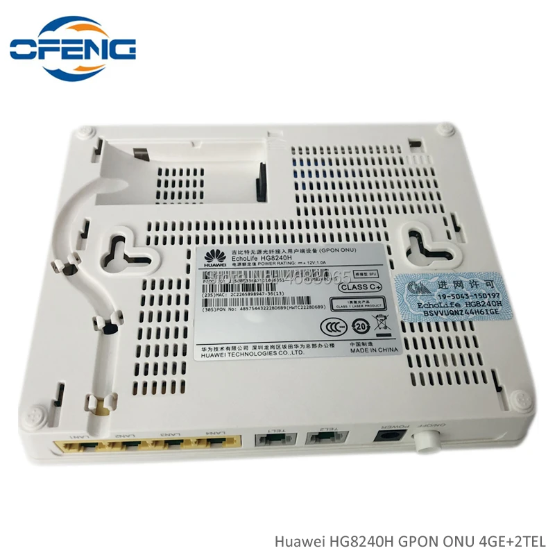 Terminal de Rede 4ge + 2tel Huawei Gpon Porto sc Upc Conector Óptica Mesma Função Que Hg8245h - Hg8247h Hg8240h Onu 5 rede óptica mesma função que hg8245h hg8247h