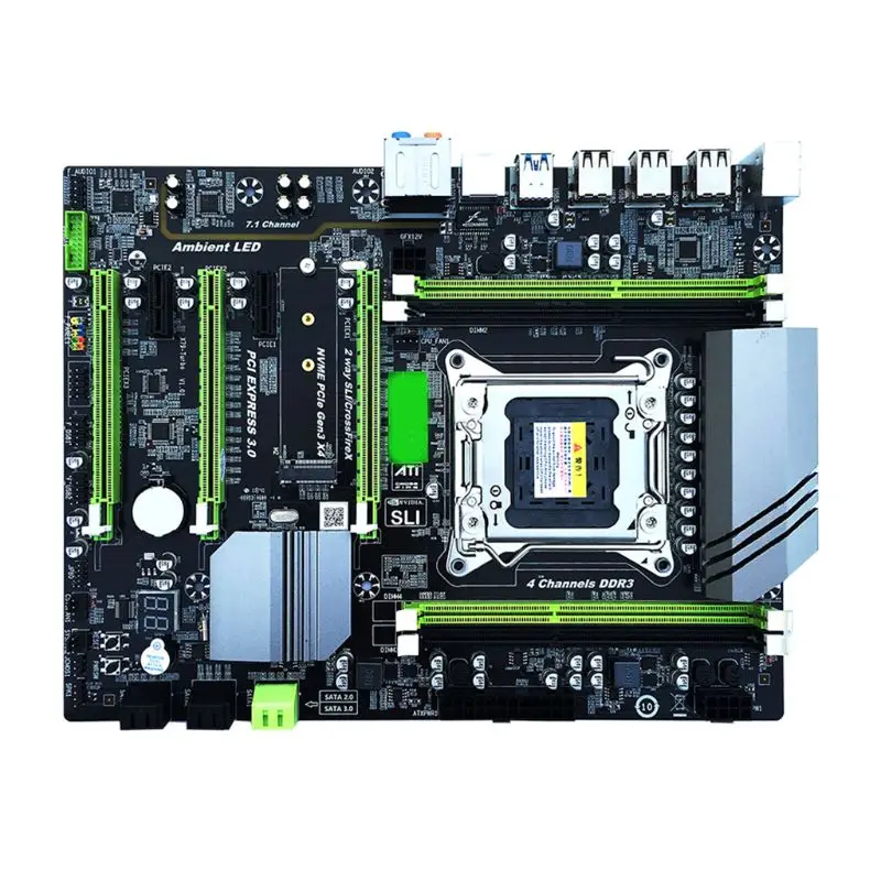 Материнская плата X79T LGA 2011 DDR3 4 канала поддержка M.2 SATA 3 0 USB | Электроника