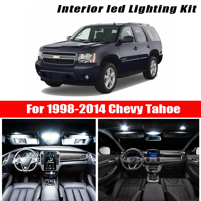 Для 1998 2014 Chevy Tahoe белые автомобильные аксессуары Canbus безошибочный светодиодный