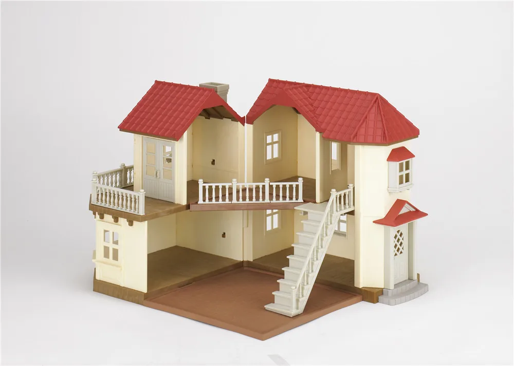 withretail box Sylyanion Families, детские игрушки для девочек и мальчиков, ролевые игры, домашний набор, большой дом, праздник, подарок на день рождения, без куклы, есть светильник, музыка - Цвет: withretail box