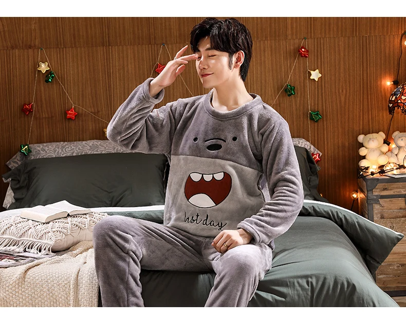 Pigiama Estivo Da Uomo Con Maglia A Mezza Manica E Pantalone Lungo