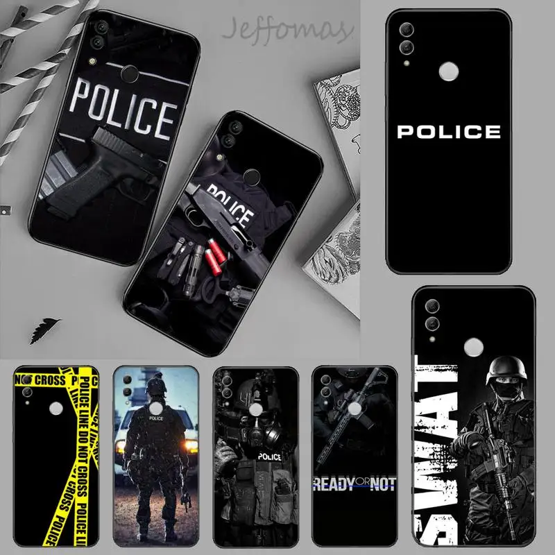 Телефонный чехол Symbol Police для Huawei Honor 7C 7A 8X 8A 9 10 10i Lite 20 NOVA 3i 3e | Мобильные телефоны и