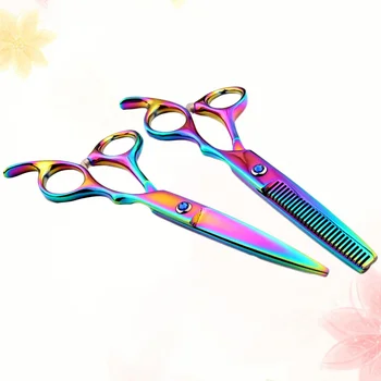 

2pcs 6inch Professional Hair Scissors Barber's Shears Hair Cutting Scissors Hair Styling Tools (Straight Scissors+Teeth Scissors