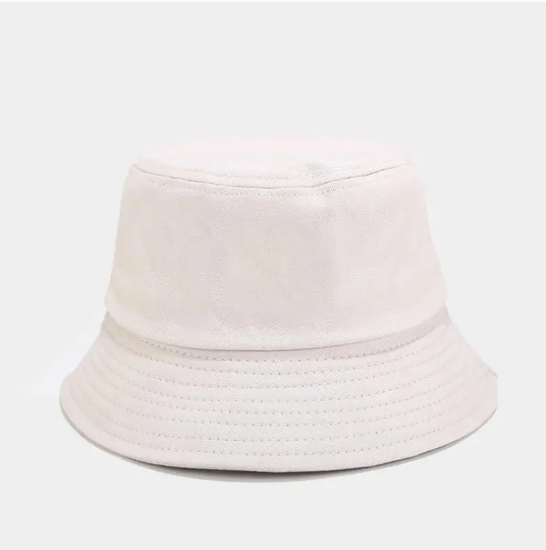 Solid color black white Bucket Hats Fishing Caps Women Men beige bob hat summer fashion Classic panama for students