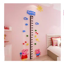 Детские 3D наклейки для измерения роста съемные наклейки на стену высота ноги домашние детские Декоративные наклейки для стен
