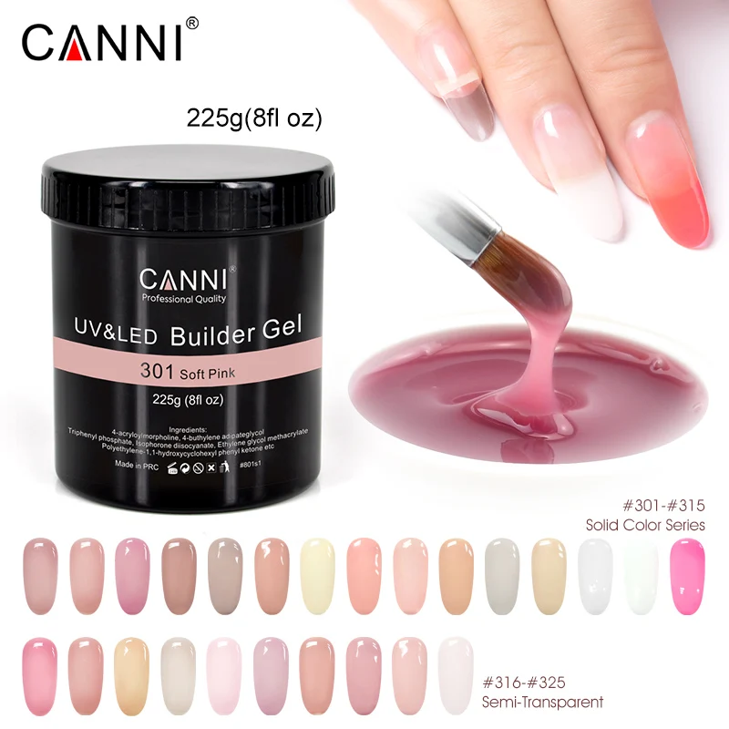 225 г 8 унций CANNI Camouflage thinn Jelly UV Soak Off 25 палочек УФ-гель для маникюра многофункциональные ногти прозрачный УФ-гель для ногтей